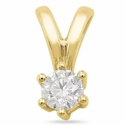 Diamant solitairevedhæng i 14 karat guld 0,20 ct