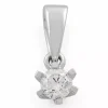 Diamant solitairevedhæng i 14 karat hvidguld 0,10 ct