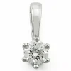 Diamant solitairevedhæng i 14 karat hvidguld 0,20 ct