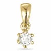 Diamant solitairevedhæng i 14 karat guld 0,10 ct