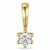 Diamant solitairevedhæng i 14 karat guld 0,10 ct