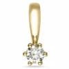 Diamant solitairevedhæng i 14 karat guld 0,10 ct