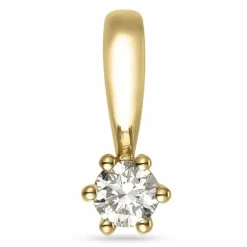 Diamant solitairevedhæng i 14 karat guld 0,10 ct