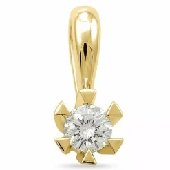 Diamant solitairevedhæng i 14 karat guld 0,20 ct