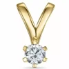 Diamant solitairevedhæng i 14 karat guld 0,20 ct