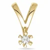 Diamant solitairevedhæng i 14 karat guld 0,05 ct