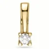 Diamant solitairevedhæng i 14 karat guld 0,10 ct