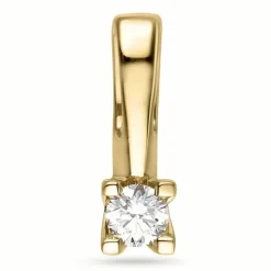 Diamant solitairevedhæng i 14 karat guld 0,10 ct