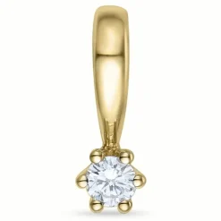 Diamant solitairevedhæng i 14 karat guld 0,05 ct