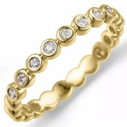 Diamantring i 14 karat guld 0,08 ct