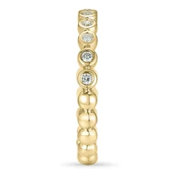 Diamantring i 14 karat guld 0,08 ct