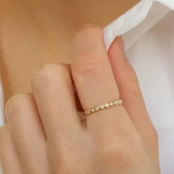 Diamantring i 14 karat guld 0,08 ct