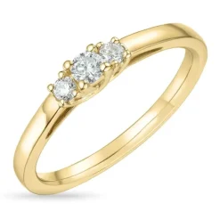 Diamantring i 14 karat guld 0,10 ct 0,08 ct