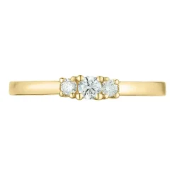 Diamantring i 14 karat guld 0,10 ct 0,08 ct