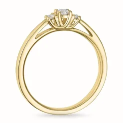 Diamantring i 14 karat guld 0,10 ct 0,08 ct