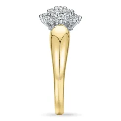 Diamantring i 14 karat guld.- og hvidguld 0,27 ct