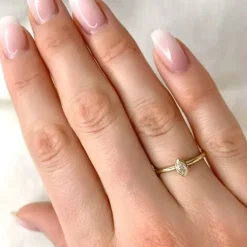 Diamantring i 9 karat guld 0,16 ct