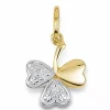 Diamantvedhæng i 14 karat guld med rhodium 0,0112 ct