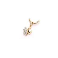 Diamantvedhæng i 14 karat guld med rhodium 0,0112 ct