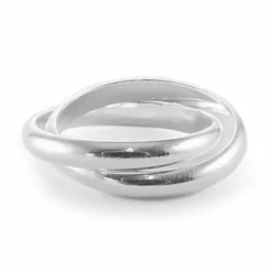 Dobbelt ring i sølv