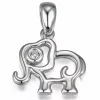 Elefant diamant vedhæng i 14 karat hvidguld 0,01 ct