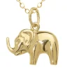 Elefant halskæde i forgyldt sølv med vedhæng i 8 karat guld