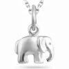 Elefant halskæde i sølv med vedhæng i sølv
