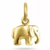 Elefant vedhæng i forgyldt sølv