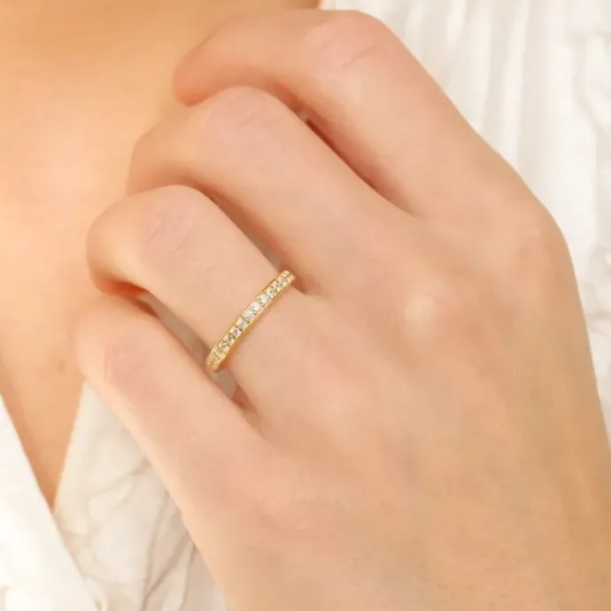Elegant ring i forgyldt sølv