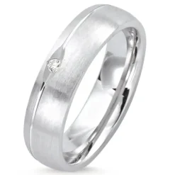 Elegant ring i rhodineret sølv