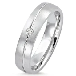 Elegant ring i rhodineret sølv