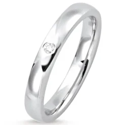 Elegant ring i rhodineret sølv