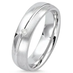 Elegant ring i rhodineret sølv