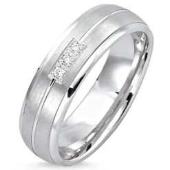 Elegant ring i rhodineret sølv