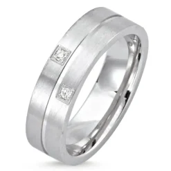 Elegant ring i rhodineret sølv