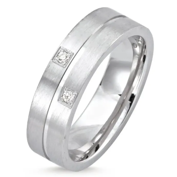 Elegant ring i rhodineret sølv