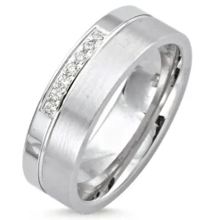Elegant ring i rhodineret sølv