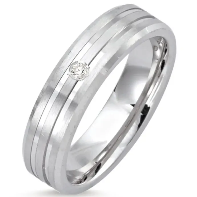 Elegant ring i rhodineret sølv