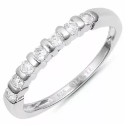 Elegant smal zirkon ring i sølv