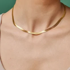 Enamel Carla halskæde i forgyldt sølv