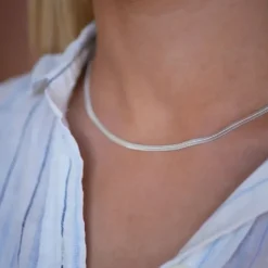 Enamel Caroline halskæde i sølv