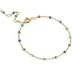 Enamel Lola Atlantic armbånd i forgyldt sølv blå emalje