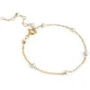 Enamel Lola Bold Daisy armbånd i forgyldt sølv farvede emalje