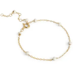 Enamel Lola Bold Daisy armbånd i forgyldt sølv farvede emalje