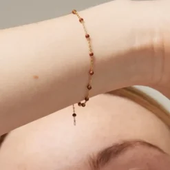 Enamel Lola Cooper armbånd i forgyldt sølv