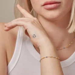 Enamel Lola Lolly armbånd i forgyldt sølv multifarvet emalje
