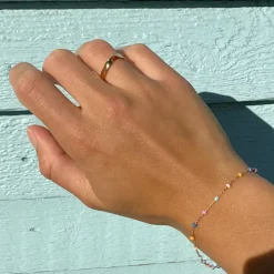 Enamel Lola Lolly armbånd i forgyldt sølv multifarvet emalje