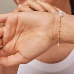 Enamel Lola Perla armbånd i forgyldt sølv multifarvet emalje