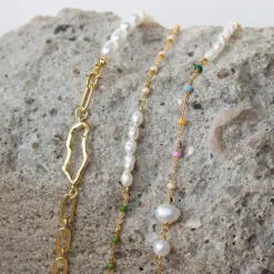Enamel Lola Perla armbånd i forgyldt sølv multifarvet emalje