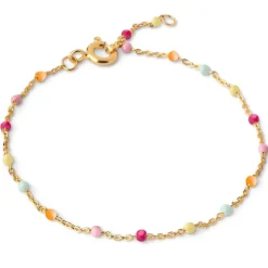 Enamel Lola Rainbow armbånd i forgyldt sølv regnbuefarvet emalje